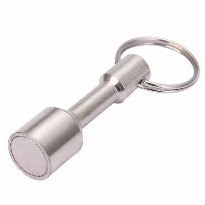 Super strong metal neodymium magnet keychain split ring pocket keyring holder s!