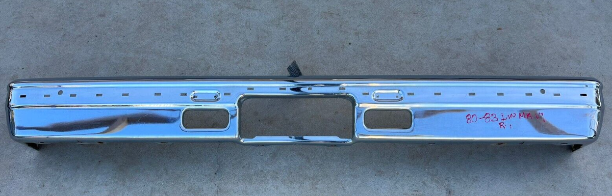 X LINCOLN MARK VI 6 NEW TRIPLE PLATED CHROME REAR BACK BUMPER 1980