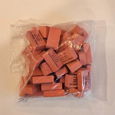 45 Piece Charles Leonard Small Latex-Free Pencil Erasers Pink 45 Loose Bag