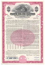 Pacific Gas & Electric Company Bond Certificate (California, Dated 1958)