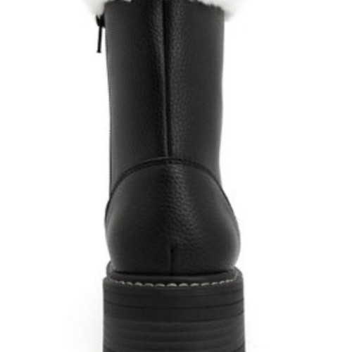 Botas de combate forradas de piel para mujer negras talla 10 - Imagen 4 de 7