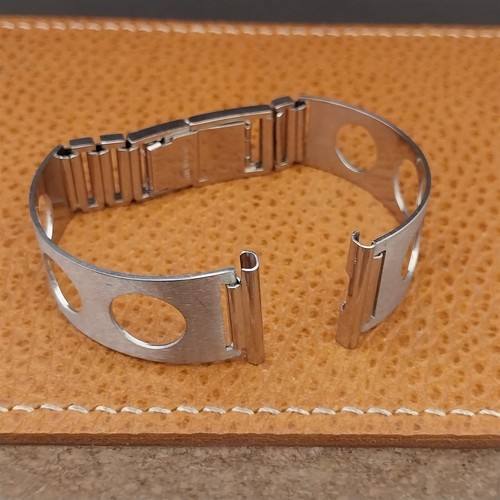 20mm 19mm Elgolux Rally GT Stainless Steel Unused nos 1970s Vintage Watch Band - Imagen 4 de 10