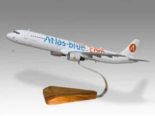 Airbus A321 Royal Air Maroc Atlas Blue Desk Wood Airplane New Model Small 1/130