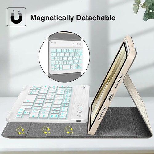 Backlit Keyboard Case for iPad Mini 7(A17 Pro) 2024 / iPad Mini 6 TPU Back Cover - Picture 3 of 18