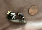 Miniature Man With A Donkey Figurine