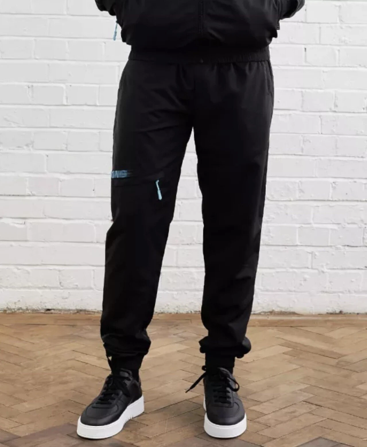 King Apparel Tennyson Shell Tracksuit Pants - Black B26