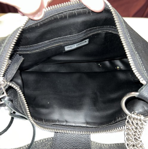 Harley Davidson Authentic Black Leather Purse - Picture 7 of 12