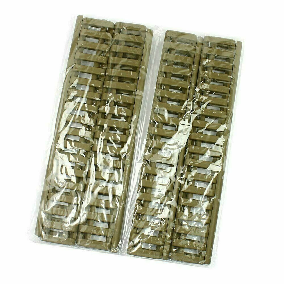 8x Cubierta de riel de escalera de rifle resistente al calor para rieles Weaver Picatinny - bronceado oscuro Foto 3 de 3