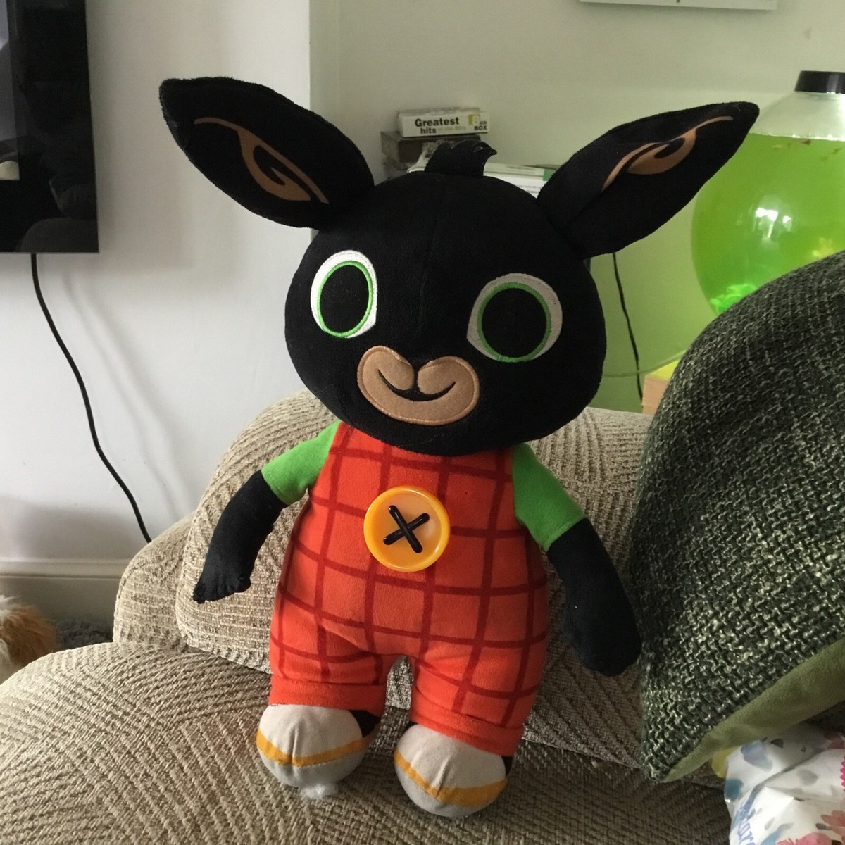 Talking Bing Bunny Soft Toy With Hoppity Light-Up 40cm UK