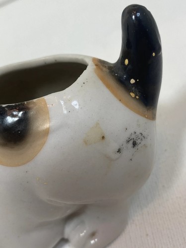 Vintage 1950s Japanese Porcelain Puppy Planter Vase - Picture 8 of 10