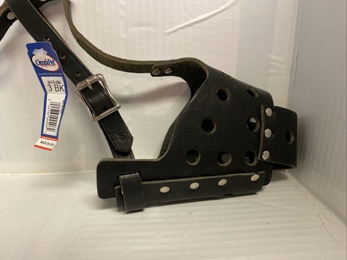 Bozal OmniPet Cuero Latigo Seguridad Perro por Leather Bros. 13" Hocico Nuevo - Imagen 9 de 10