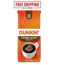 Dunkin’ Original Blend Ground Coffee, Medium Roast, 12 Oz Bag New