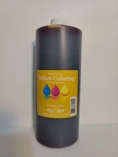 Kari out Yellow Food Color 32 Fl Oz Liquid  Baking pintura amarilla comestible 