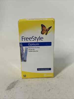 2x Abbott Freestyle Optium Glucose Blood Test Strips - 50 Ct Each