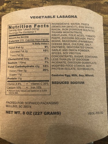 Paquete de 3 raciones militares US-MRE variedad - Imagen 2 de 7