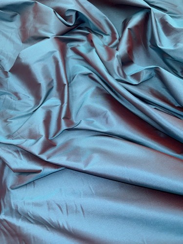 1 mtr two tone turquoise/red taffeta bridal, dress fabric..58”wide (147cm) - Picture 2 of 3