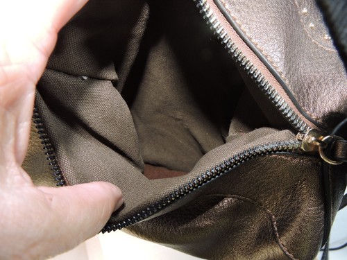 Montana West copper color faux leather purse with holster compartment on sides - Picture 12 of 16