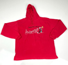 Vintage 1995 Looney Tunes Classic Long Sleeve Hoodie Sylvester Tweety Large Red
