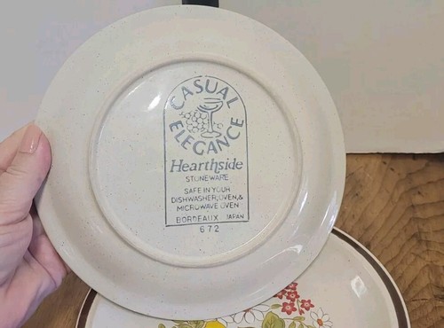 4 Casual Elegance Hearthside Stoneware 7 7/8" Salad Plates JAPAN - Picture 4 of 4