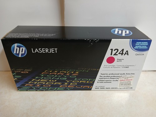 GENUINE HP 124A Q6003A MAGENTA LASERJET TONER CARTRIDGE NEW