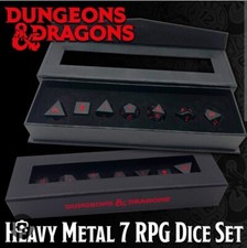 Heavy Metal Premium RPG Dice Set 7ct for Dungeons  Dragons