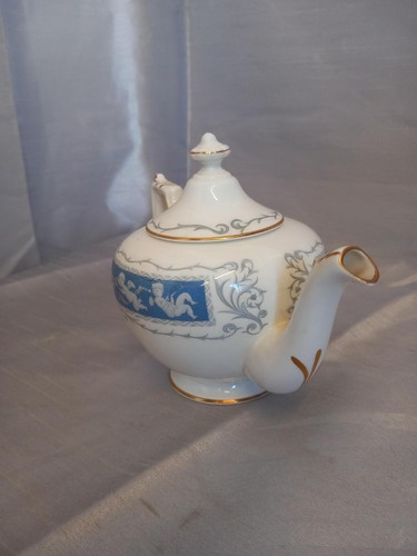 Coalport "Revelry" Blue/White Ceramic Teapot - Picture 4 of 13