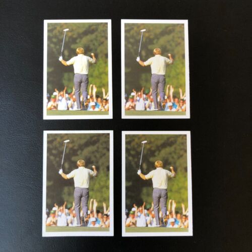 Lote de 4 cartas de golf Jack Nicklaus 1987 A Question of Sport PGA Tour vista trasera