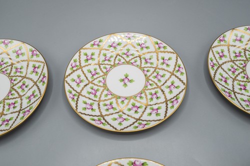 Herend Hungary Sprog Petite Roses Bread Plates 6 1/8" -Set of 6- #2515 FREE SHIP - Picture 3 of 11