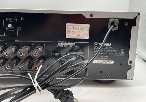 YAMAHA A-S301 Integrated Amplifier Audio High Resolution Silver 100V Junk Japan - Picture 12 of 18