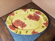 Fleur Rouge By Ambiance 14" X 18" Oval Platter