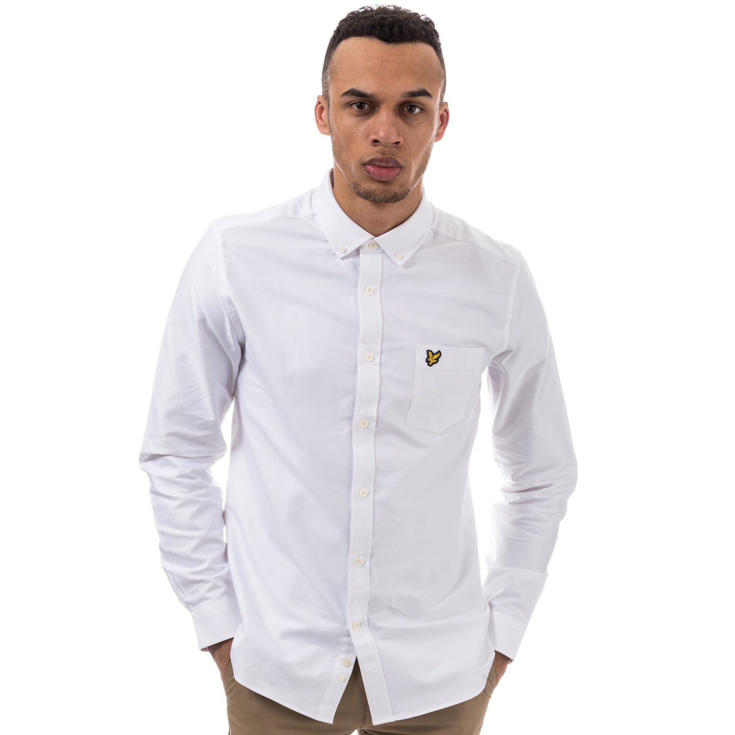 Lyle and Scott Mens Oxford Shirt 2XL White