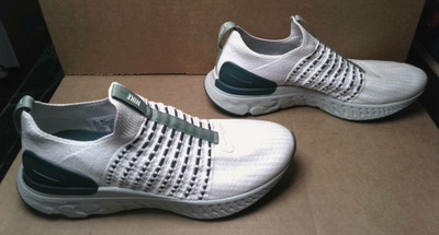Size 12 - Nike W React Phantom Run Flyknit 2 Platinum Tint/Dark Teal Green/Jade