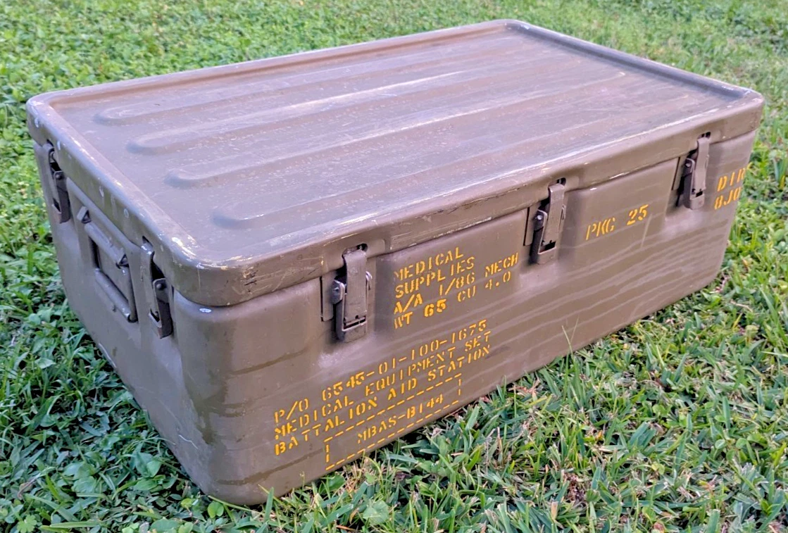 Medical Storage In Collectible Military Surplus Boxes & Chests for