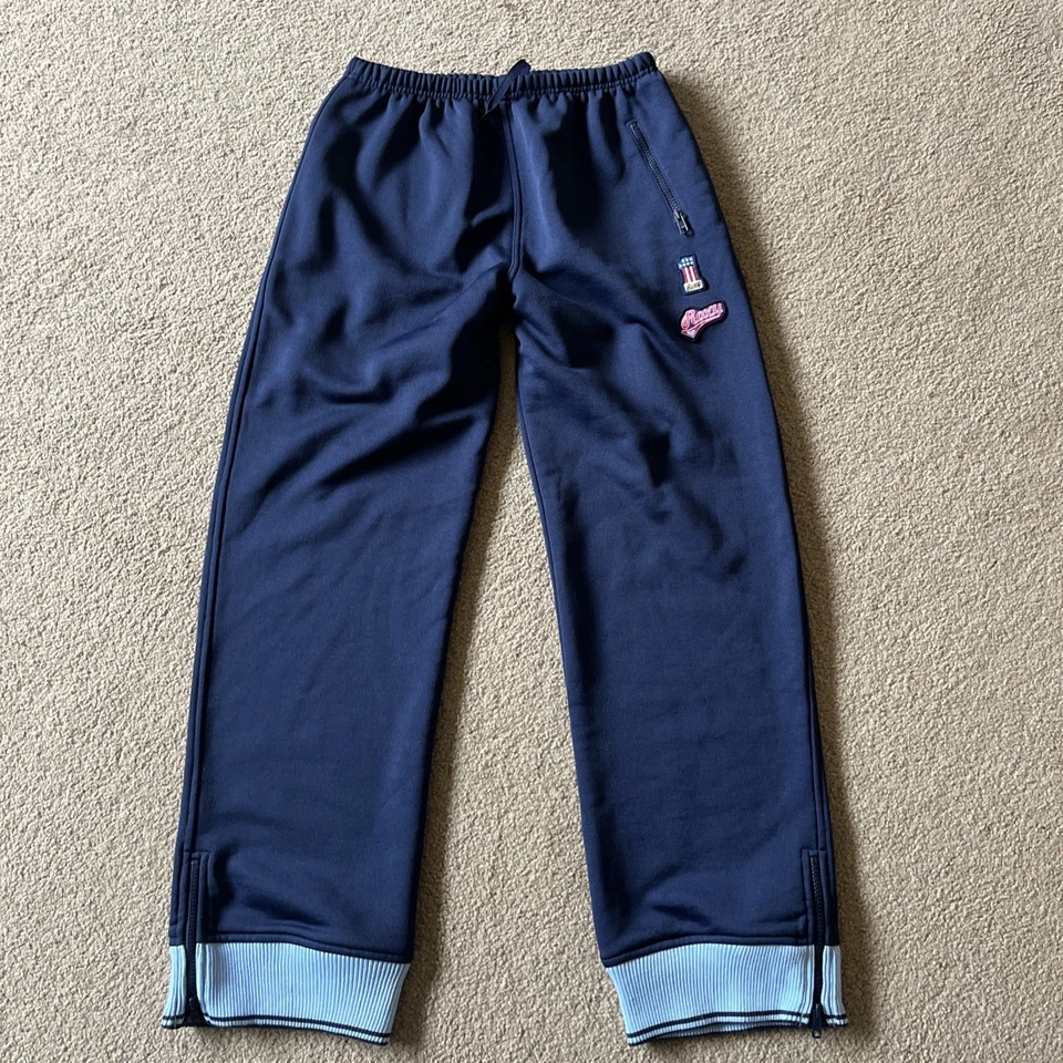 Roxy Surf Quiksilver Nylon TrackPants Size M Low Rise Vintage Y2K 2000s Girls - image 2 of 4