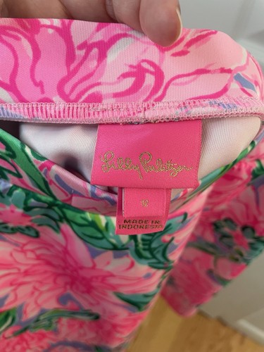 Lilly Pulitzer Girls' Halter Crop Top Skirt Set Pink Floral, 2-Piece Size 12 - Picture 4 of 7