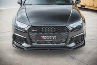 Maxton Design Frontlippe V.3 Passend FüR Audi RS3 8V FL Sportback Schwarz Hochgl