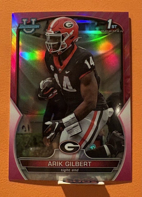 2022 Bowman University Chrome Pink #54 Arik Gilbert!!