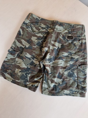Pantalón Corto Carga Quicksilver Para Hombre W38 Verde Camuflaje Bolsillos Caminar Senderismo Camuflaje - Imagen 2 de 13
