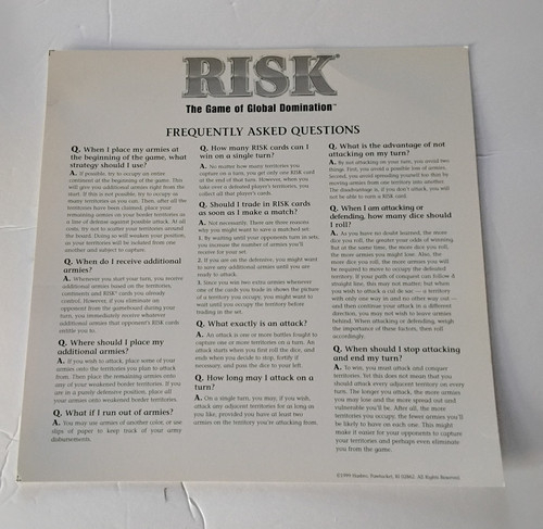 RISK THE GAME OF GLOBEL DOMINATION,1998 - Picture 6 of 9