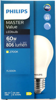 Philips Master Value E27 Led-Birne 5,9W Wie 60W Dimmbar Warmweiß 2700K 806 Lumen