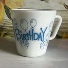 Pyrex Happy Birthday Vintage Mug Blue