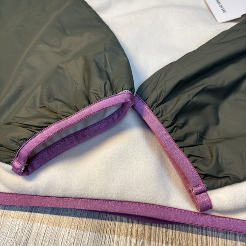 Athleta Girl Jacket XL (14) Cream, green & purple. Microfleece Half Zip NWT - Picture 8 of 10