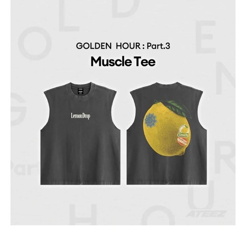 Ateez hello82 exclusive LEMON DROP Golden Hour Part 3 T-Shirt size S/M Small med