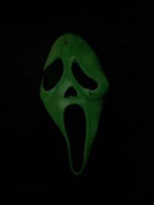 Vintage 90s Ghost Face Mask Scream Fun World Glow Easter Unlimited