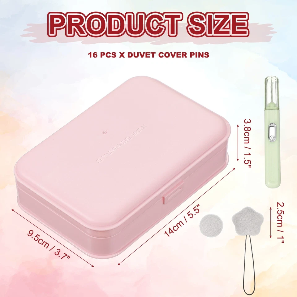 16 Pcs Duvet Cover Pins Clips to Hold Comforter Inside, Gray (Star) Foto 2 de 4