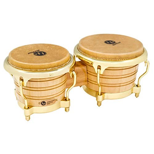 Latin Percussion LP201AX-2AW Bongo Drum Natural/Gold - Picture 1 of 2