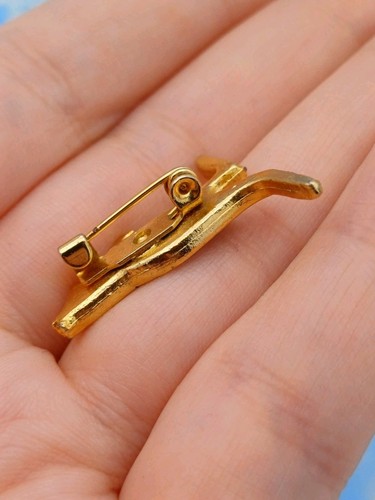 Vintage Beautiful Australian Opal & Black Enamel Kangaroo Brooch/Pin - Picture 5 of 6