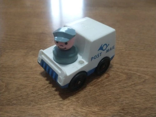 Fisher Price Little People Vintage Mail Truck with Mailman #127