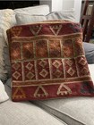 Grandin Road  Farida Wool Kilim  Design Pillow  Cover South Western Theme  18x18