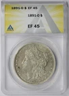 1891-O Morgan Dollar $1 XF EF 45 ANACS